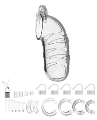 Shots Man Cage Chastity 5.5" Cock Cage Model 5 - Clear - THE FETISH ACADEMY 