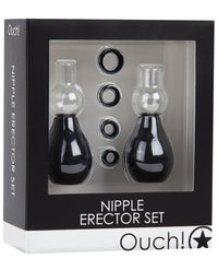 Shots Ouch Nipple Erector Set - Black - THE FETISH ACADEMY 