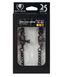 Spartacus Adjustable Alligator Nipple Clamps W-black Chain - THE FETISH ACADEMY 