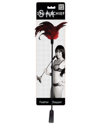 Sex & Mischief Feather Slapper - Red-black Feathers - THE FETISH ACADEMY 
