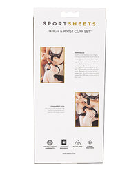 Sportsheets Thigh & Wrist Cuff Set - THE FETISH ACADEMY 