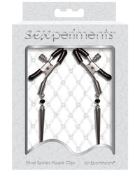 Sexperiments Silver Spears Nipple Clamps - THE FETISH ACADEMY 