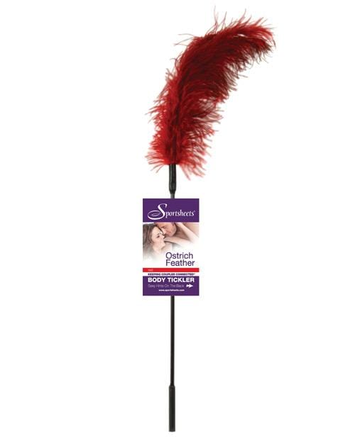 Sportsheets Body Tickler Ostrich Feather - Red - TFA