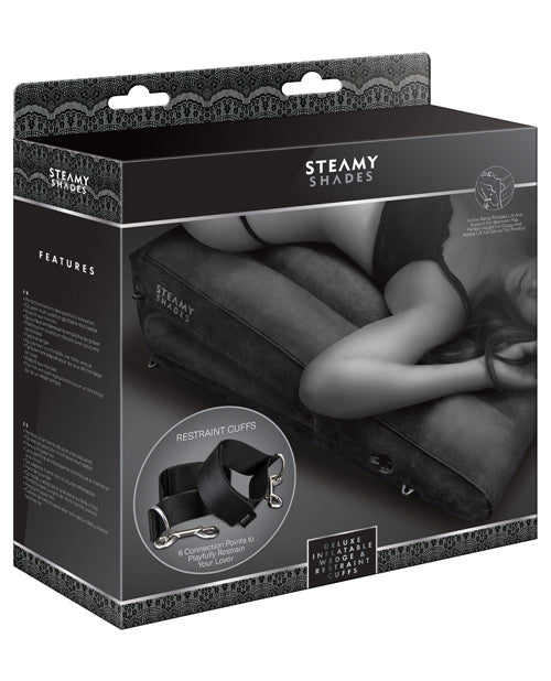 Steamy Shades Deluxe Inflatable Wedge & Restraint Cuffs - THE FETISH ACADEMY 