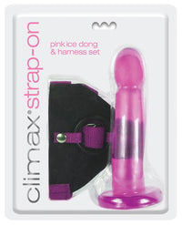 Climax Strap On Pink Ice Dong & Harness Set - TFA