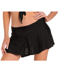 Solid Color Pleated School Girl Skirt Black S-m - THE FETISH ACADEMY 