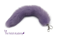 15" FAUX Fox Fur Clip on Tail with Key Chain - Lavender - TFA