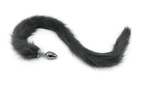 Copy of 32" Extra Long Faux Cat Tail Butt Plug - Black - THE FETISH ACADEMY 