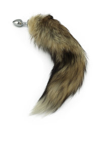 Genuine Red Fox Tail Butt Plug and Pointy Ears Set - THE FETISH ACADEMY 