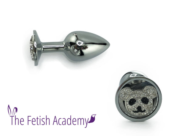Panda Bedazzled Stainless Steel Bling Plug - Fetish Academy Exclusive - THE FETISH ACADEMY 