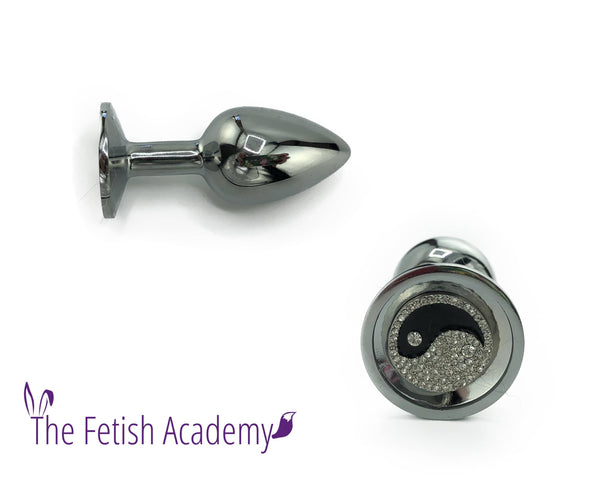 Yin Yang Bedazzled Stainless Steel Bling Plug - Fetish Academy Exclusive - THE FETISH ACADEMY 