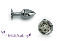 Dog Paw Bedazzled Stainless Steel Bling Plug - Fetish Academy Exclusive - THE FETISH ACADEMY 