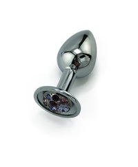 Amethyst Bedazzled Stainless Steel Bling Plug - Fetish Academy Exclusive - THE FETISH ACADEMY 