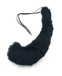 Black Tie on Cat Tail with Extra Curvy Tail - THE FETISH ACADEMY 