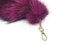 19" Hot Pink Dyed Indigo Fox Fur Clip on Tail - THE FETISH ACADEMY 