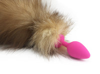 48" Extra Long Sewn Genuine Red Fox Tail Butt Plug - Fetish Academy Exclusive - THE FETISH ACADEMY 