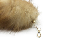 15" Blonde Silver Fox Fur Clip on Tail - THE FETISH ACADEMY 