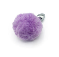 Faux Lavender Bunny Tail Butt Plug - THE FETISH ACADEMY 