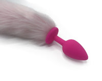 14" Pink Gradient FAUX Fox Tail Butt Plug - TFA