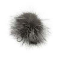 Silver Fox Fur Clip on Bunny Tail - TFA