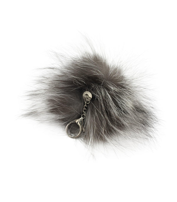 Silver Fox Fur Clip on Bunny Tail - TFA