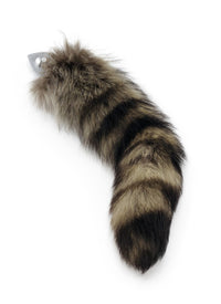 12"-14" Genuine Raccoon Tail Butt Plug - TFA