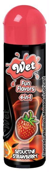 Wet Fun Flavors Seductive Strawberry 4.1 oz Bottle - THE FETISH ACADEMY 