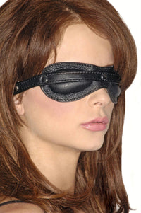 Blacked Out Padded Leather Blindfold - TFA