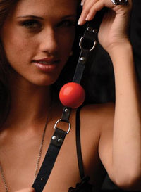 Silicone Ball Gag with Leather Straps - TFA