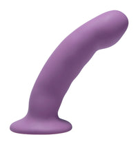 Curved Purple Silicone Strap On Harness Dildo - TFA