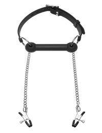 Equine Silicone Bit Gag with Nipple Clamps - TFA