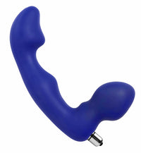 Blue Silicone Anal Dildo with Bullet Vibe - TFA