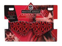 Crimson Tied Full Blackout Embossed Blindfold - TFA