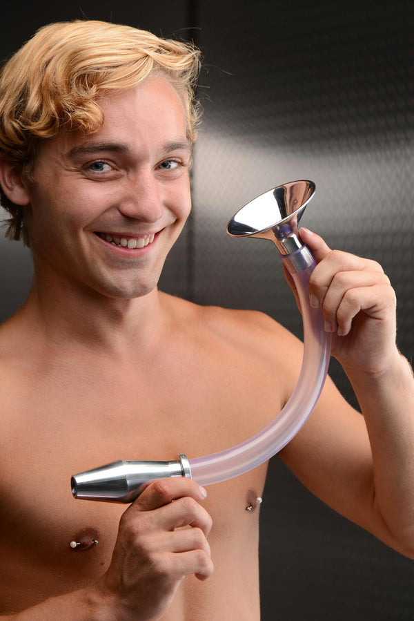 Stainless Steel Ass Funnel with Hollow Anal Plug - TFA
