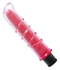 Pink Blushing Dervish Vibrating Double Layered Glass Dildo - TFA