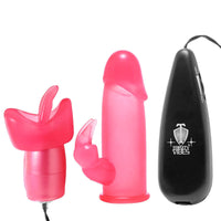 Luv Flicker Plus Vibrating Bullet with Attachments - TFA