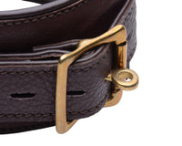 Brown 5 Piece Locking Leather Bondage Set - TFA