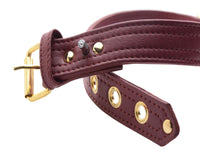Strict Leather Luxury Burgundy Locking Ankle Cuffs - TFA