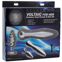 Zeus Deluxe Series Voltaic for Her Stainless Steel Female E-stim Kit - TFA