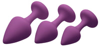 Purple Pleasures 3 Piece Silicone Anal Plugs - TFA