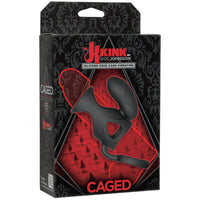 Kink Vibrating Silicone Cock Cage with Ball Strap - TFA