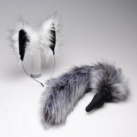 Grey Wolf Tail Anal Plug and Ears Set - TFA