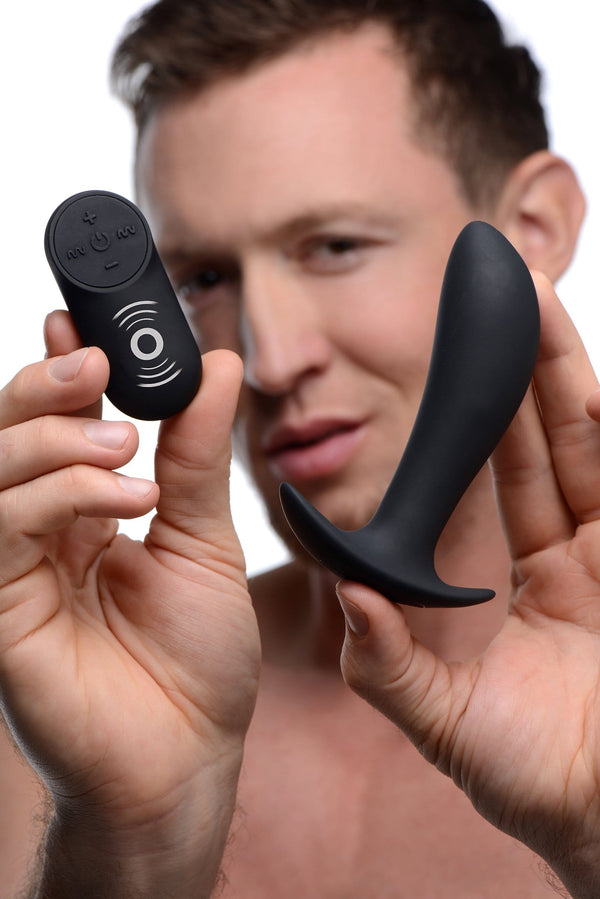 Silicone Prostate Vibrator with Remote Control - THE FETISH ACADEMY 