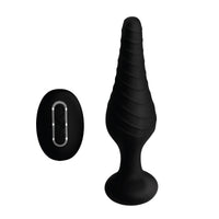 Silicone Vibrating Anal Plug With Remote Control - THE FETISH ACADEMY 