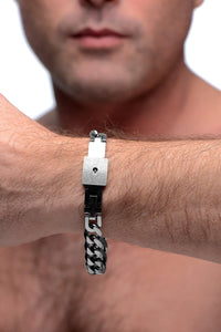 Chained Locking Bracelet and Key Necklace - THE FETISH ACADEMY 