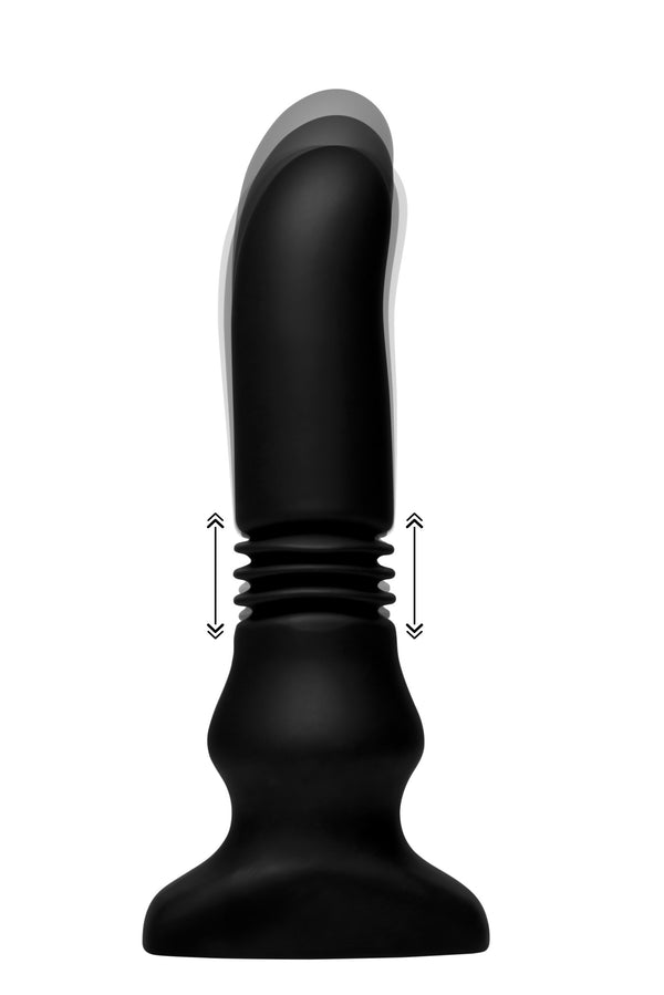 Silicone Vibrating and Thrusting Plug with Remote Control - THE FETISH ACADEMY 