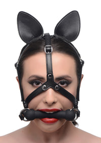 Dark Horse Pony Head Harness with Silicone Bit - THE FETISH ACADEMY 