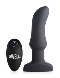 Worlds First Remote Control Inflatable 10X Vibrating Curved Silicone Anal Plug - THE FETISH ACADEMY 