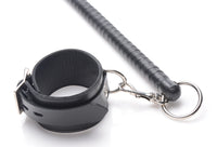 Leather Wrapped Spreader Bar with Cuffs - THE FETISH ACADEMY 