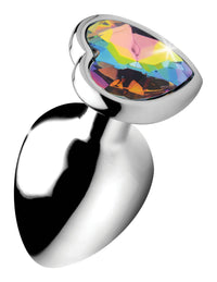 Rainbow Prism Heart Anal Plug - THE FETISH ACADEMY 
